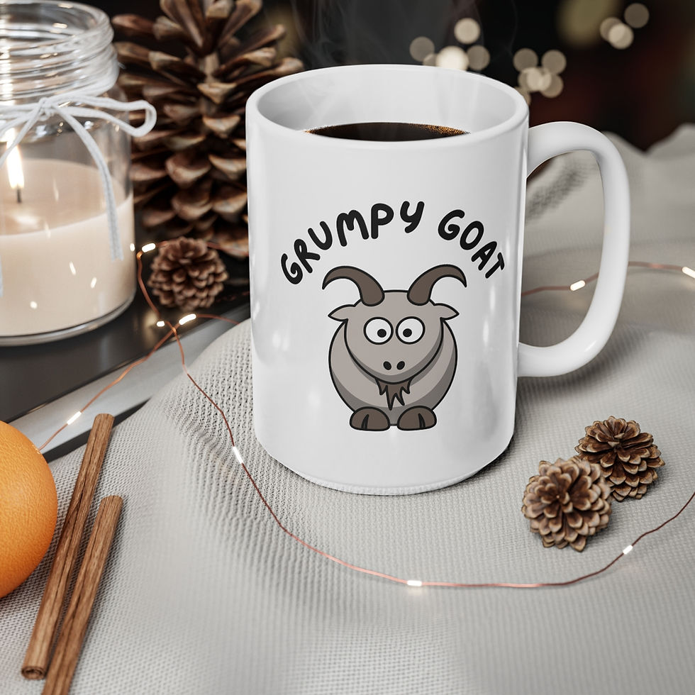 Thumbnail: Grumpy Goat Mug, Coffee Cup, 11oz, 15oz
