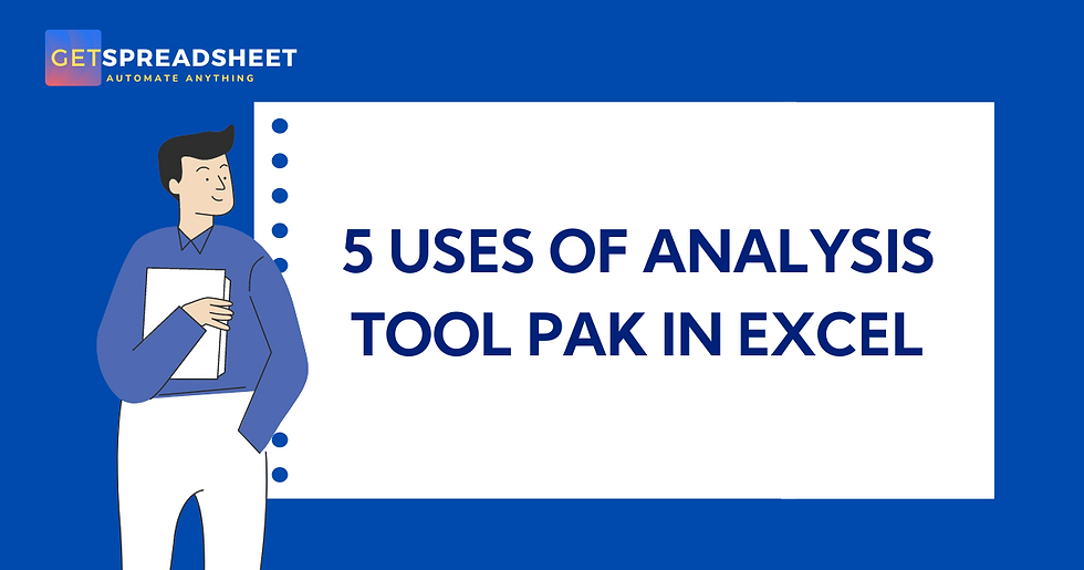 Here are five ways you can use the Analysis Tool Pack in Excel