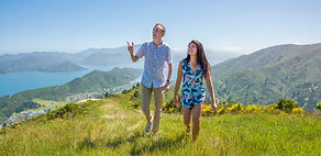 Alex Nelson photoshoots alongside woman for Picton signage