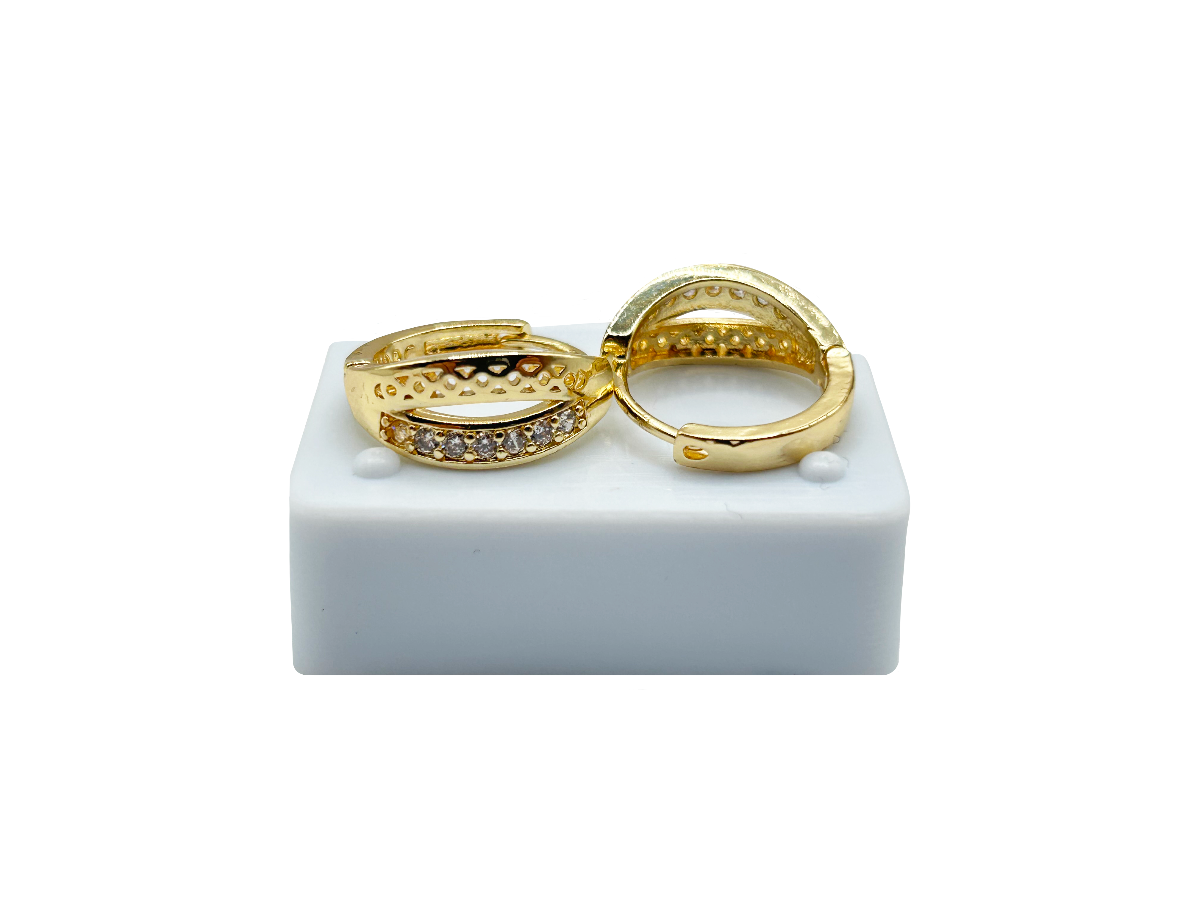 Arracadas Mini Diamantes Blancos