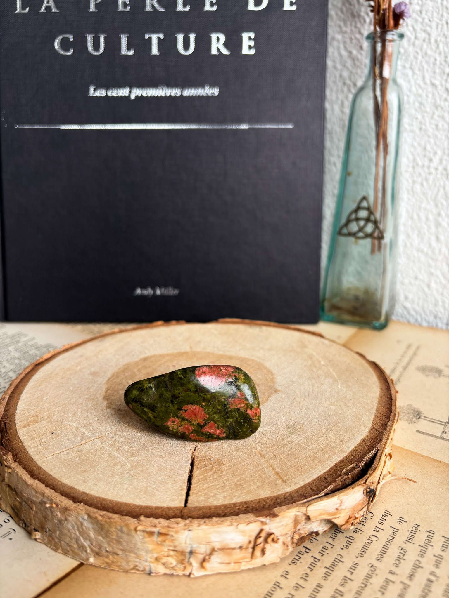 Unakite en pierre roulée