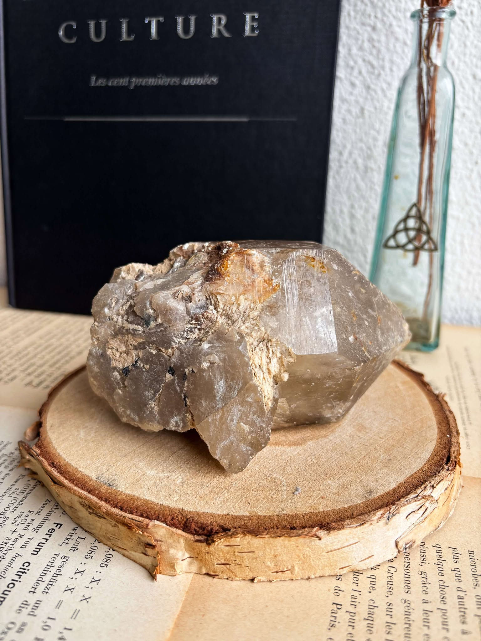 Quartz fumé inclusion Tourmaline noire