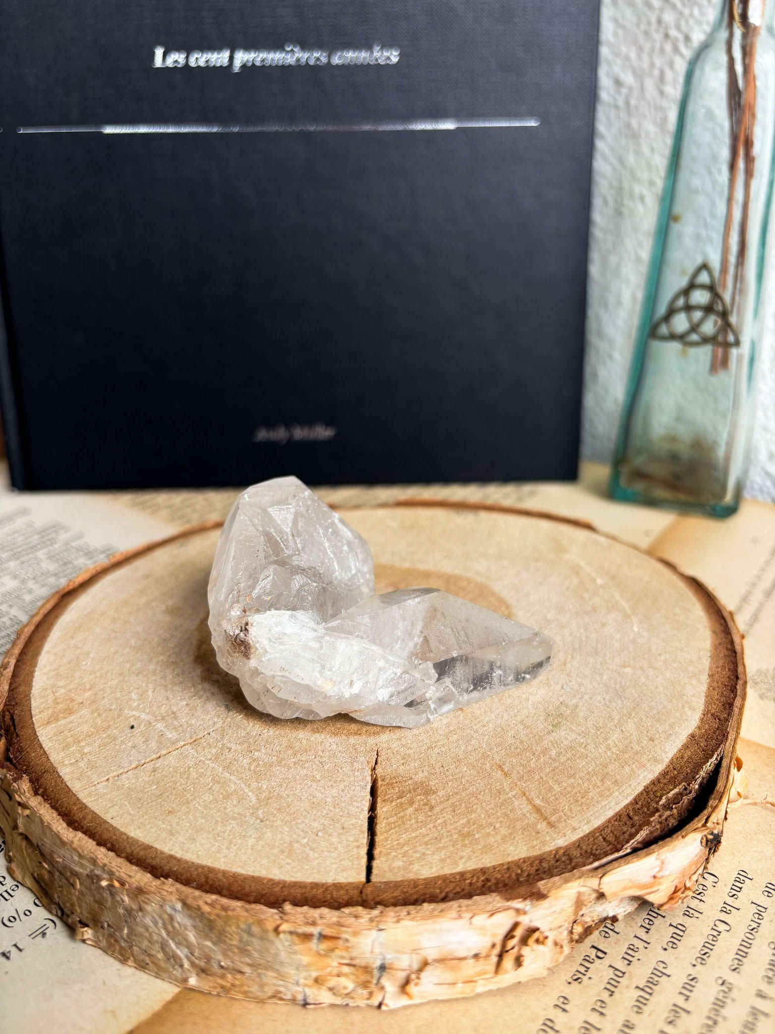 Quartz blanc à fantômes internes