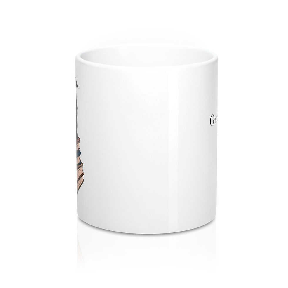 Thumbnail: Book Worm Reaper Mug 11oz Logo Only UK store