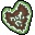 Green Gingerbread Heart tibia