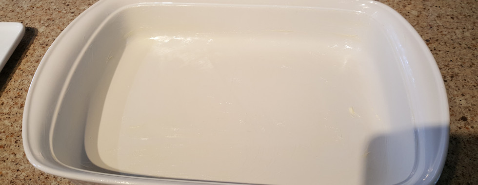 Buttered 9” x 13” baking dish