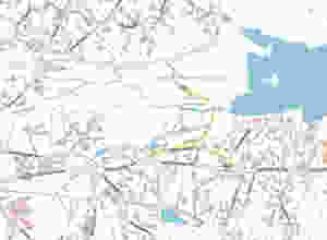 Map of Melone Homestead location off Crescent Street