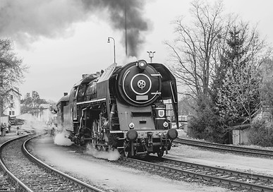 Black and White Train