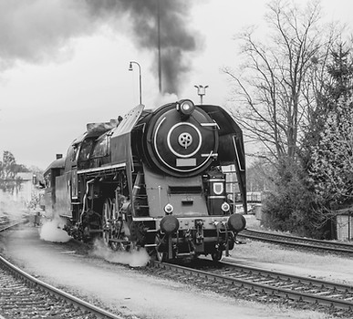 Black and White Train