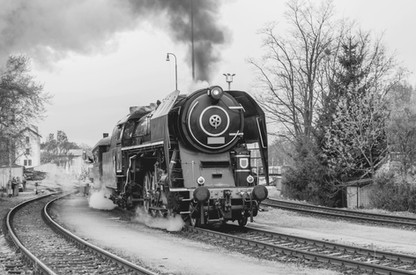 Black and White Train