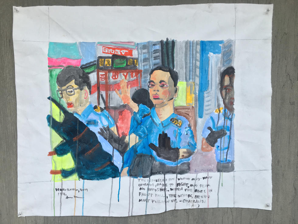“The people of the world must have courage, dare to fight, and fear no hardships. When the ones in front fall, the others behind must follow up.” Chairman Mao/or “Hong Kong 2019”