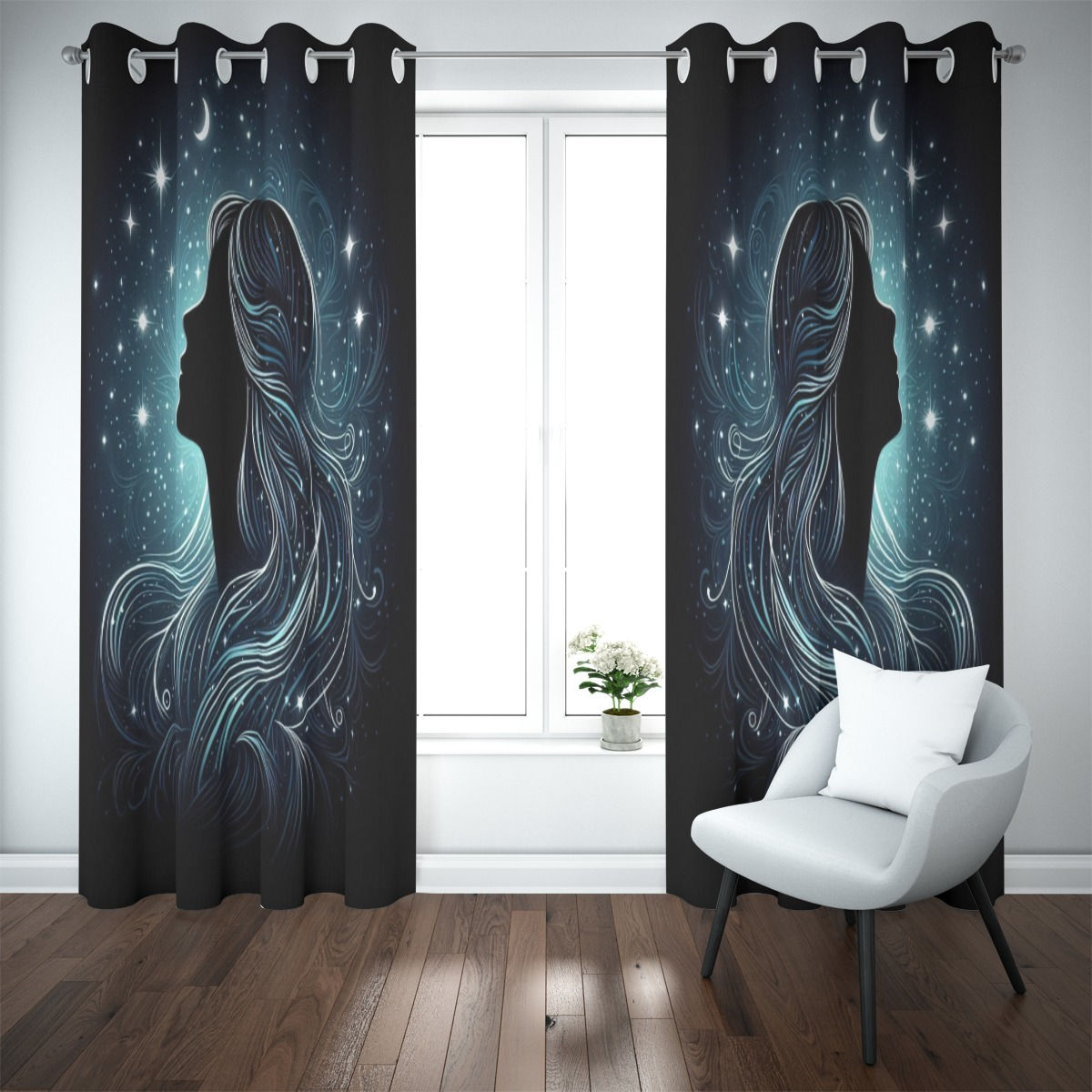 Dark Shilouette Curtains