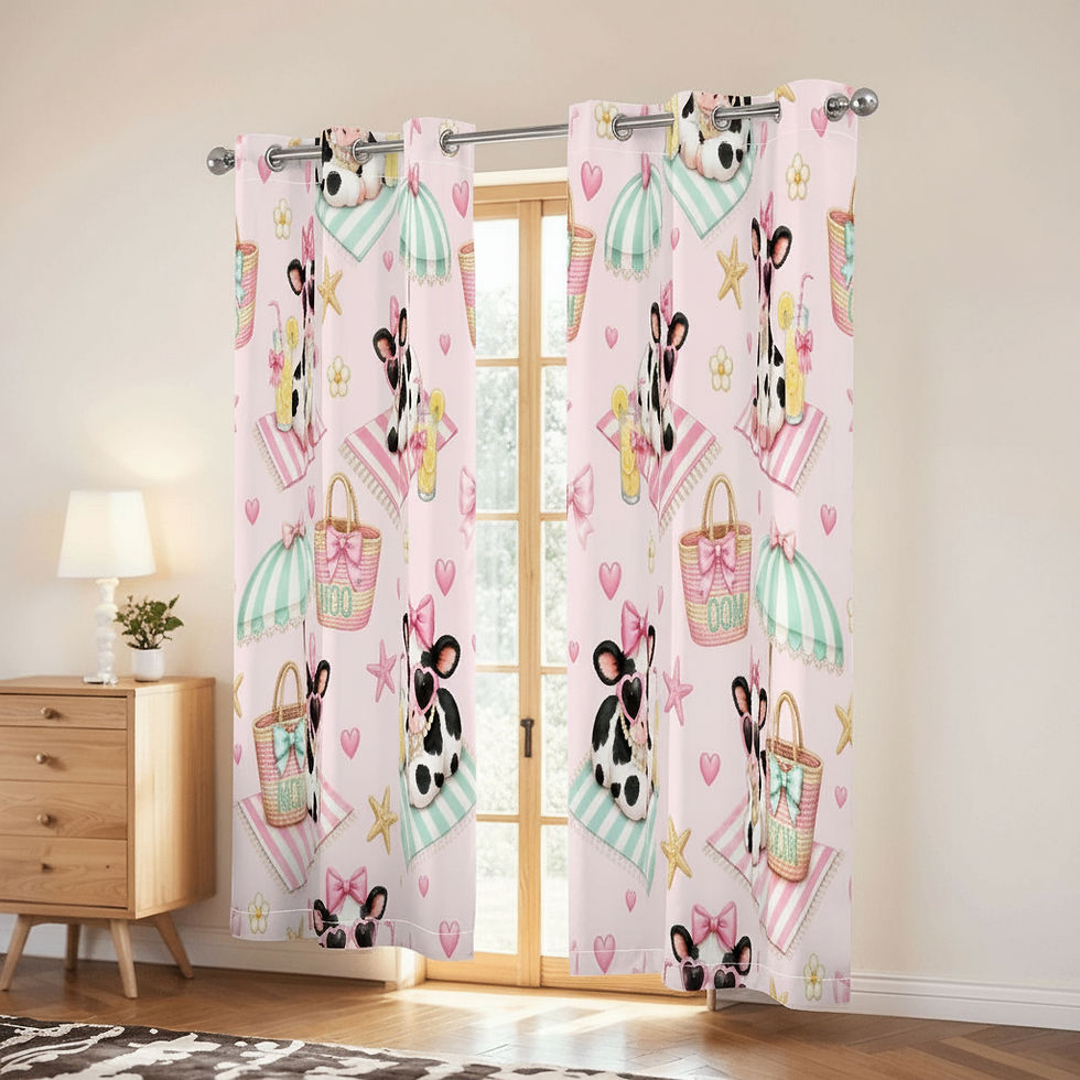 Thumbnail: Diva Beach Cow Blackout Curtains