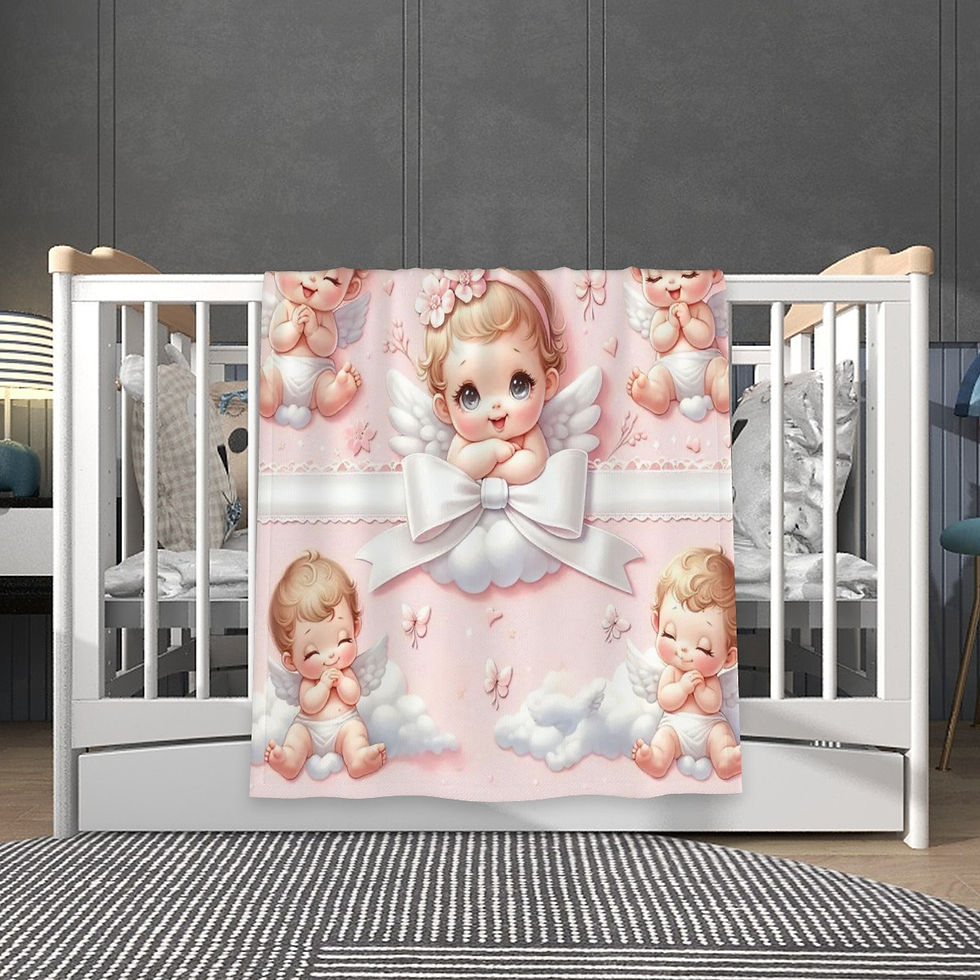 Cherubs Plush Baby Blanket