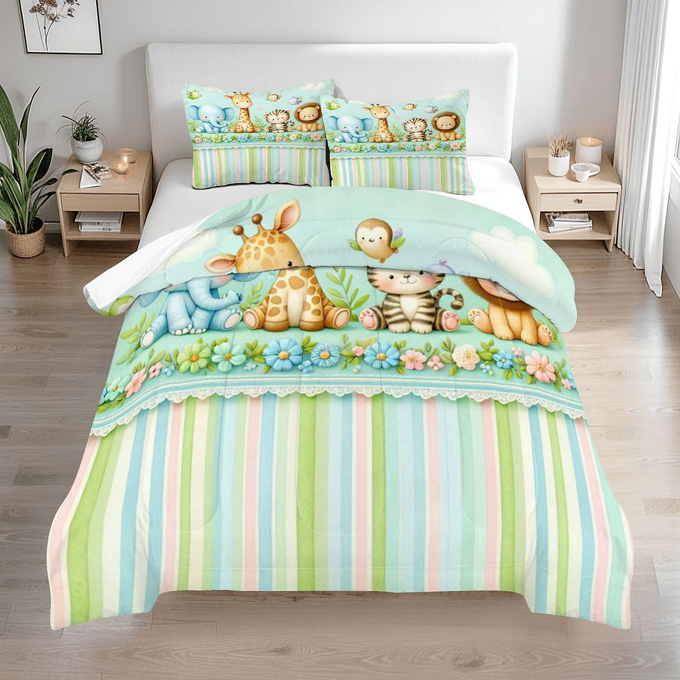 Thumbnail: Baby Animals Comforter Set
