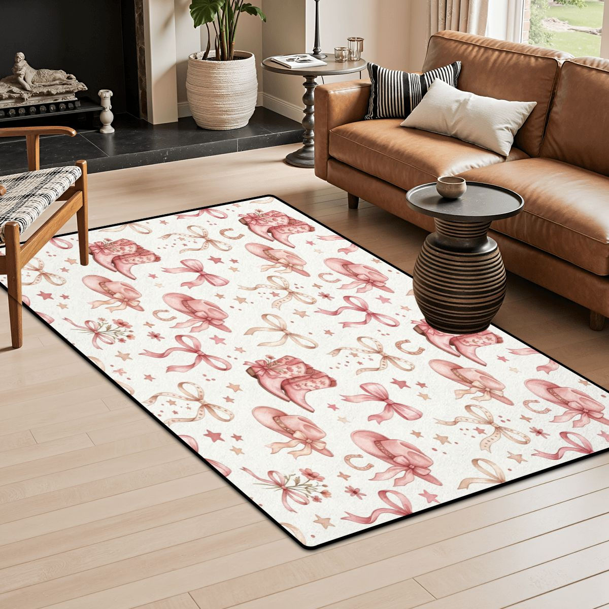 Area Rug Floor Carpet (5:3) preppycowgirlpattern (1) (1)