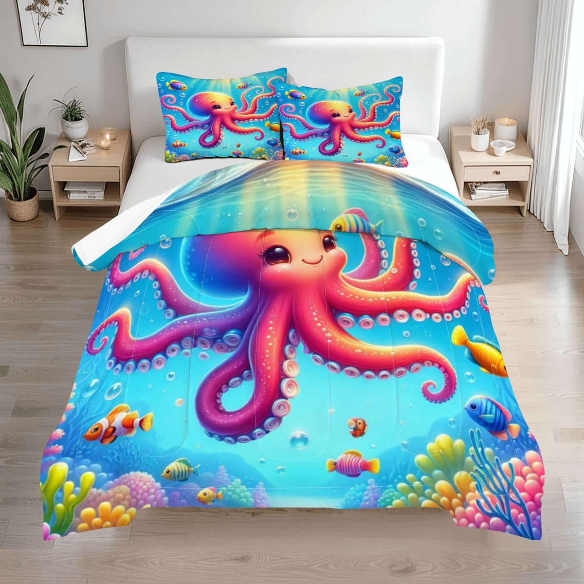 Octopus Comforter Set