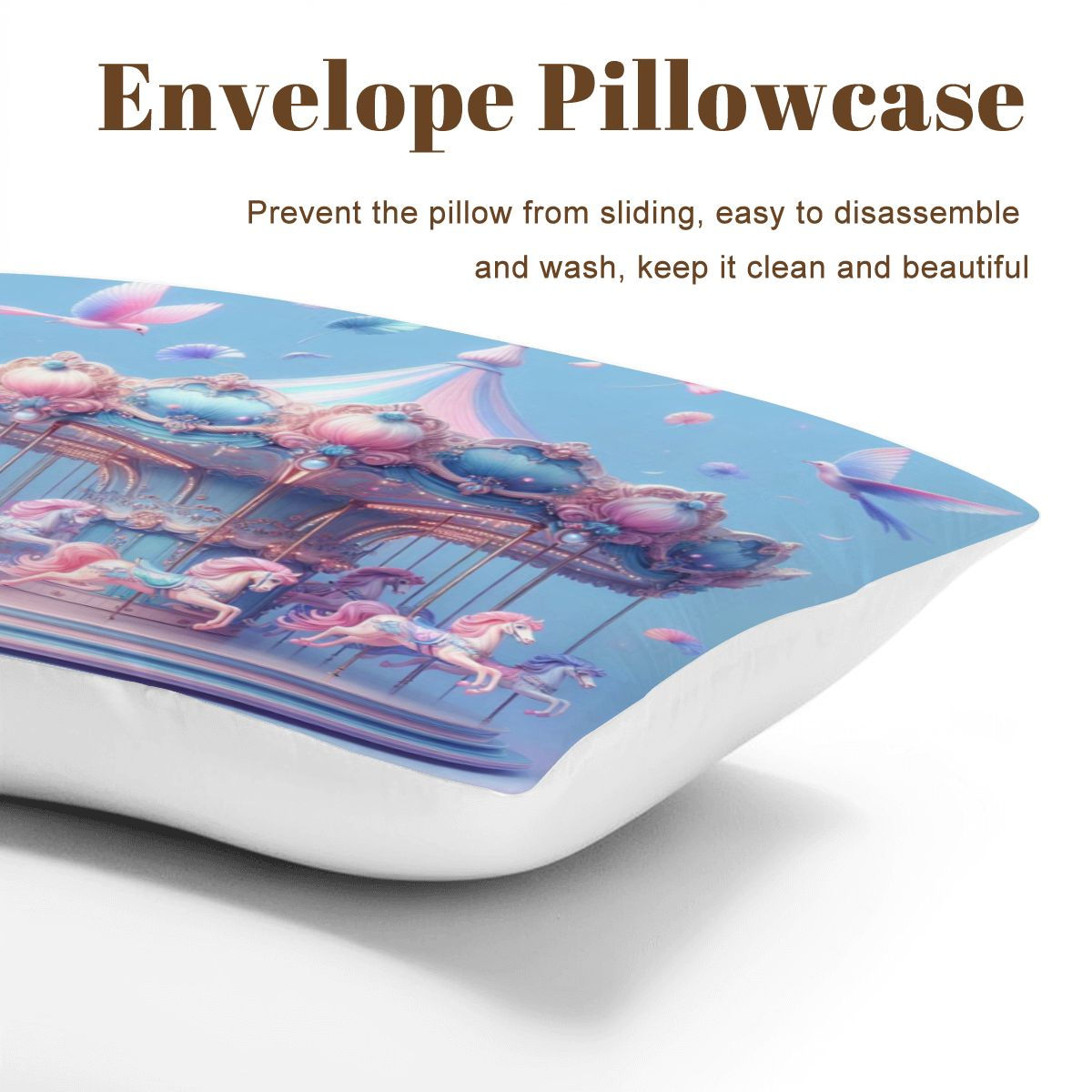 X Blue Carousel Comforter Set