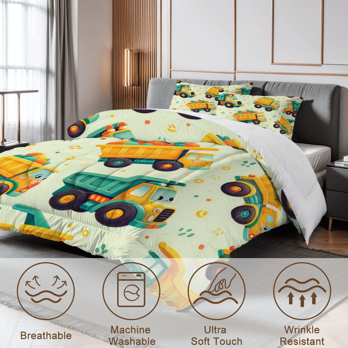 Dumpy Truck Comforter Set
