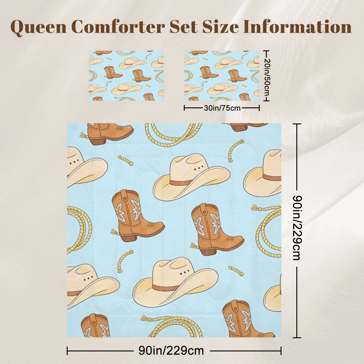 X Boots & Lassos Comforter & Pillow Cases