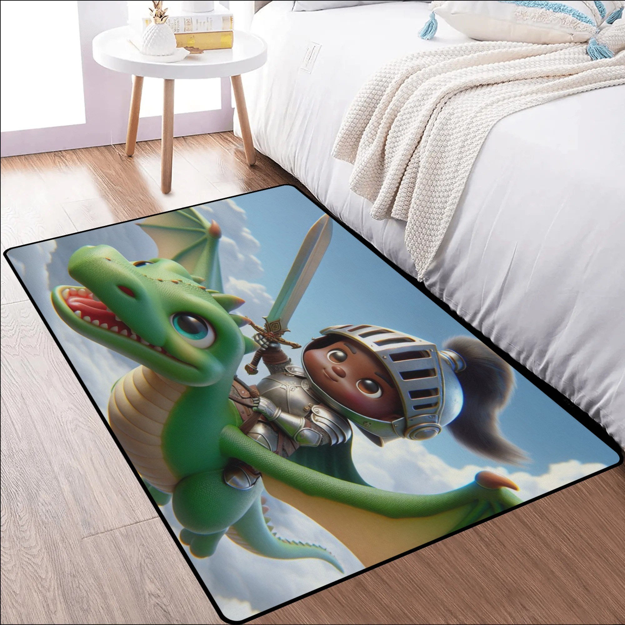 Green Dragon Area Bedroom Rug