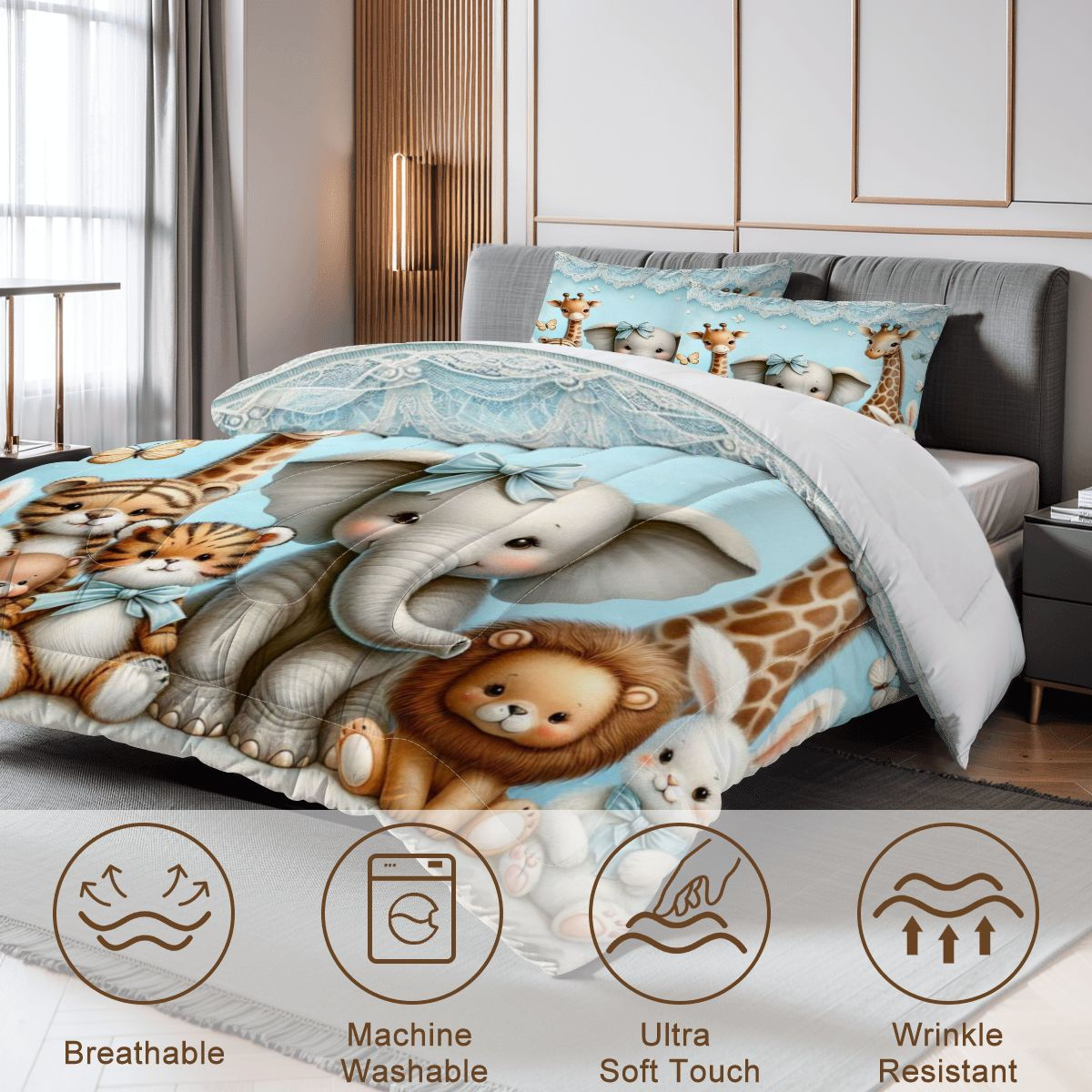 X Zoo Babies Comforter Set