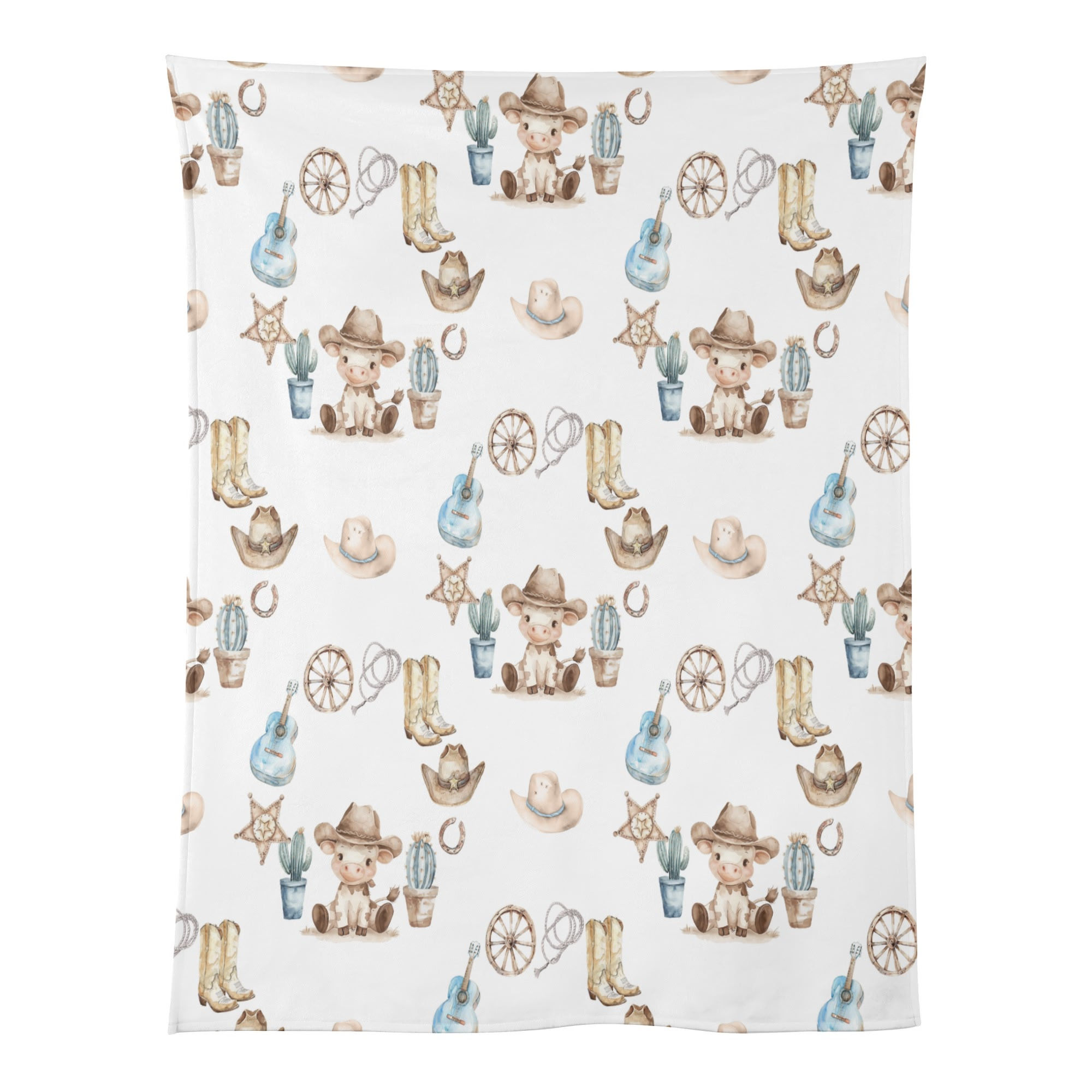 Giddy-Up Soft Flannel Blanket 4 Sizes for Kids