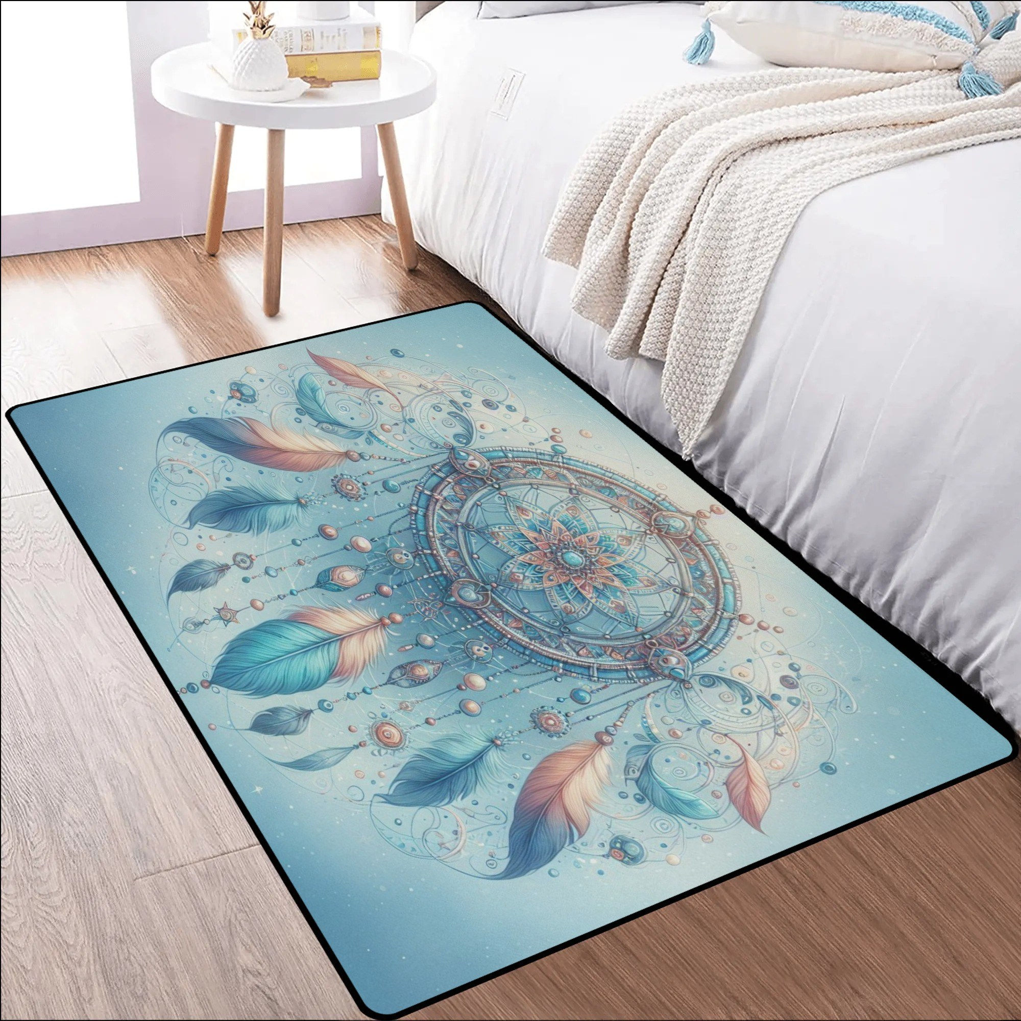 Blue Dream Catcher Area Bedroom Rug