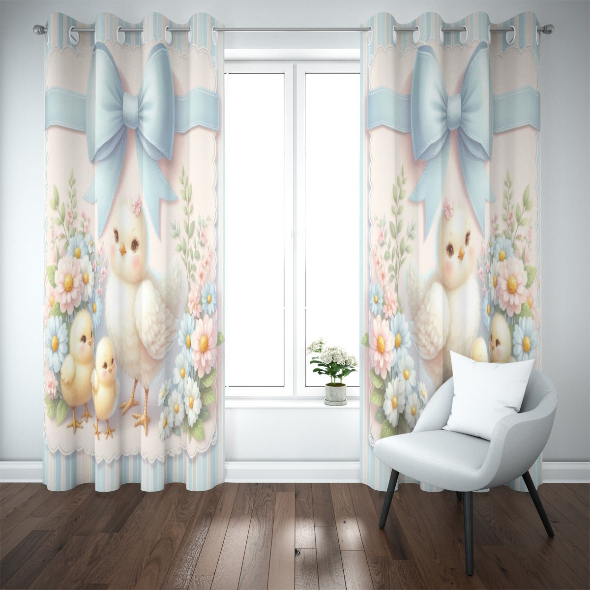 Baby Chicks Blackout Grommet Curtains