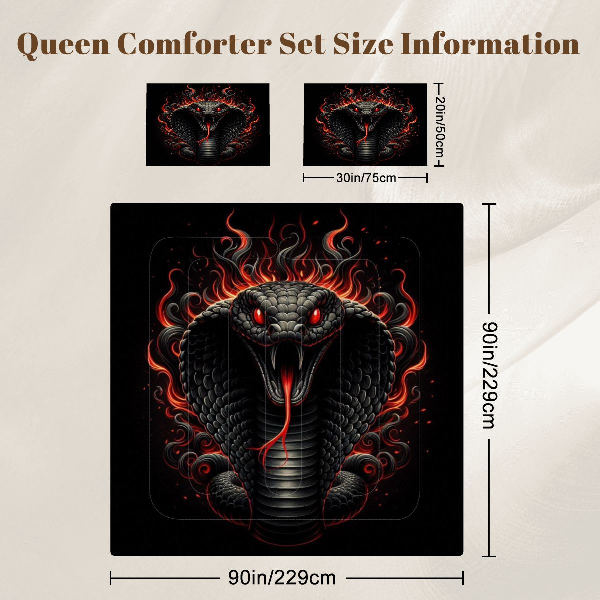 X Red Cobra Comforter Set