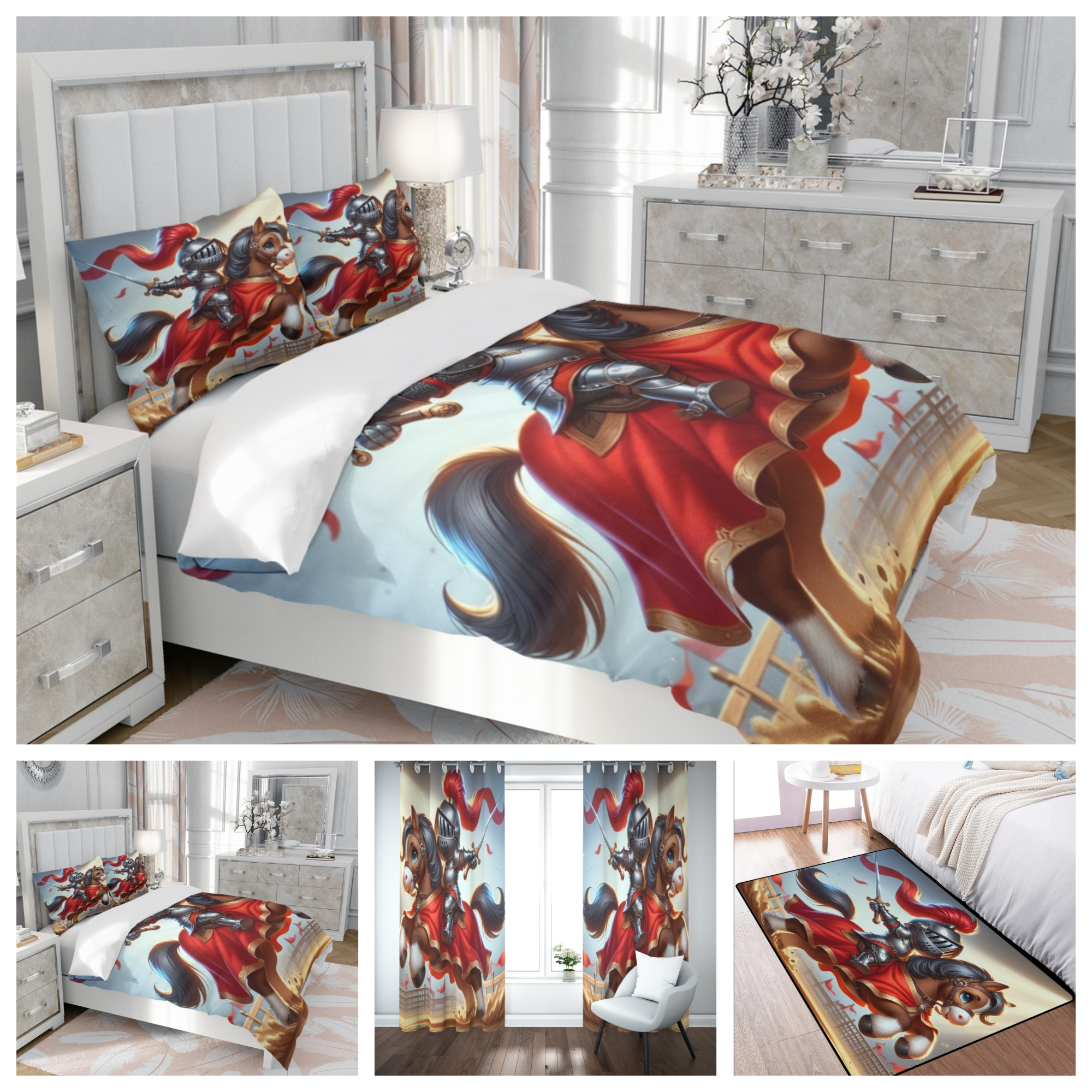 X Red Knight Comforter Set