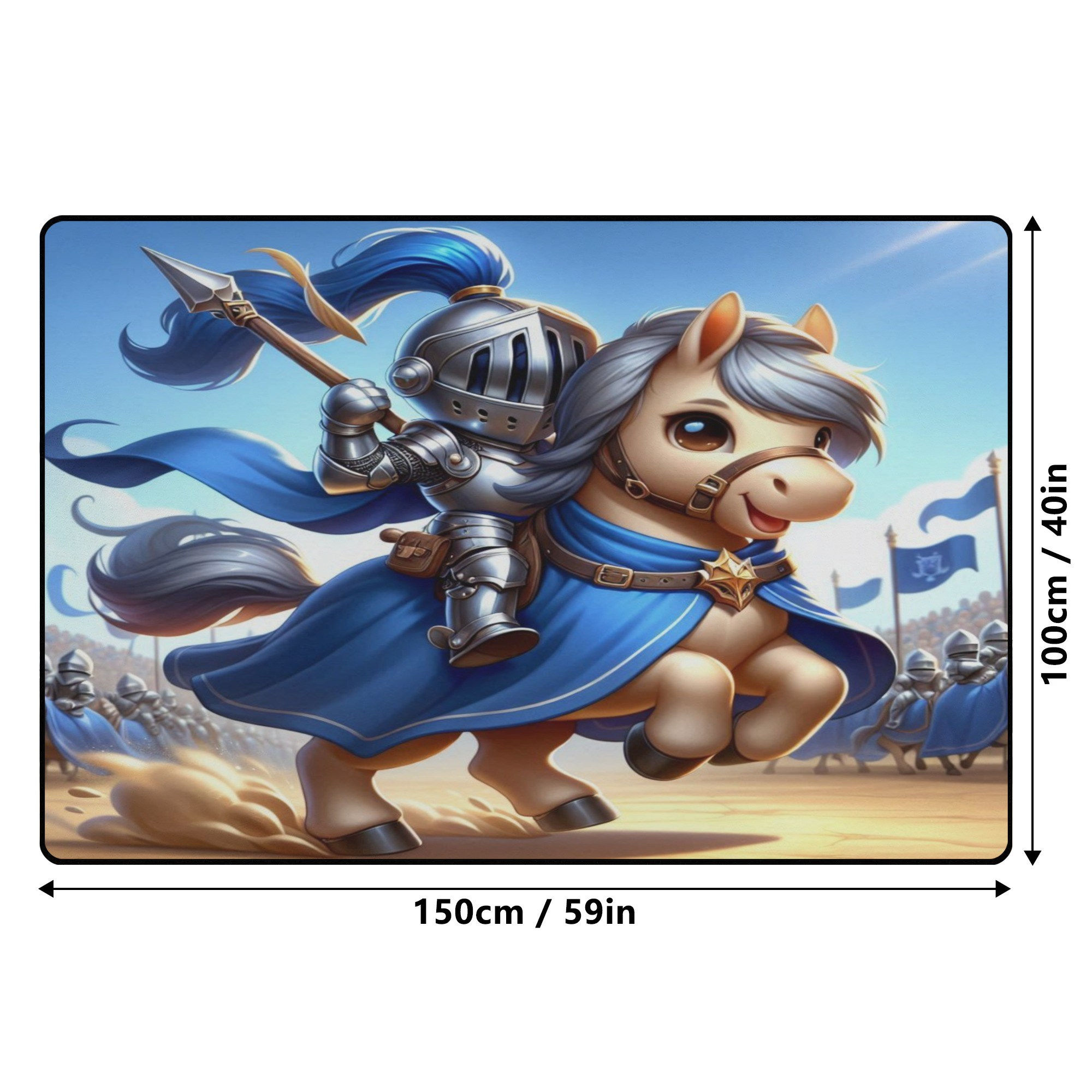 Blue Knight  Bedroom Rug