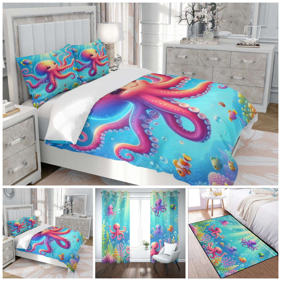 Octopus Comforter Set