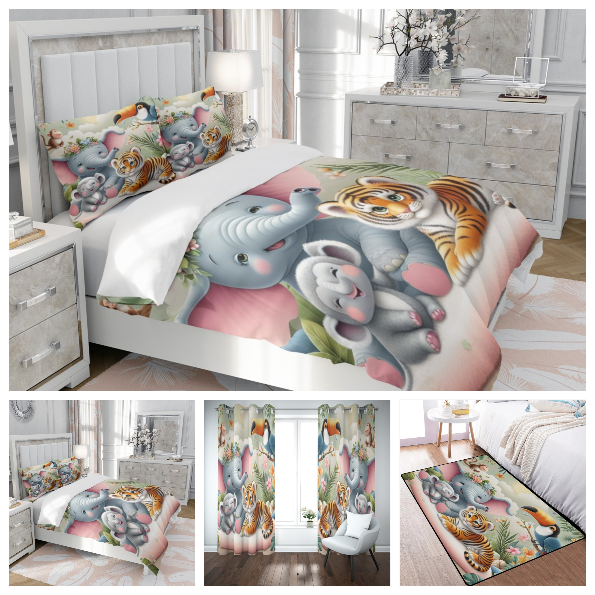 Elly Elephant Comforter Set