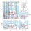 Thumbnail: Bathroom Rugs Set with Shower Curtain 4 pcs