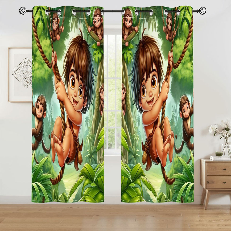 Jungle Boy Blackout Curtains Multi Sizes