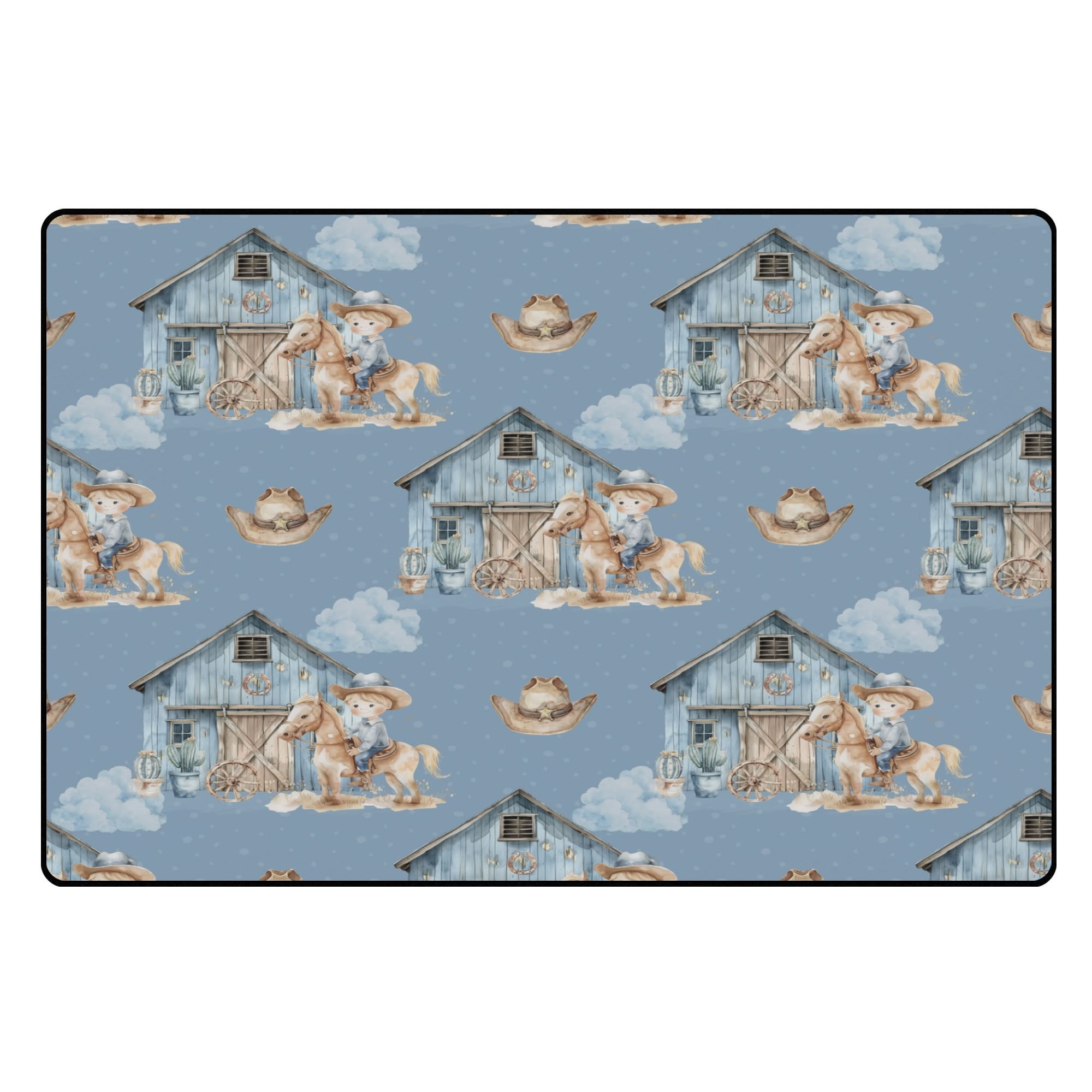 Cow & Barn Area Bedroom Rug