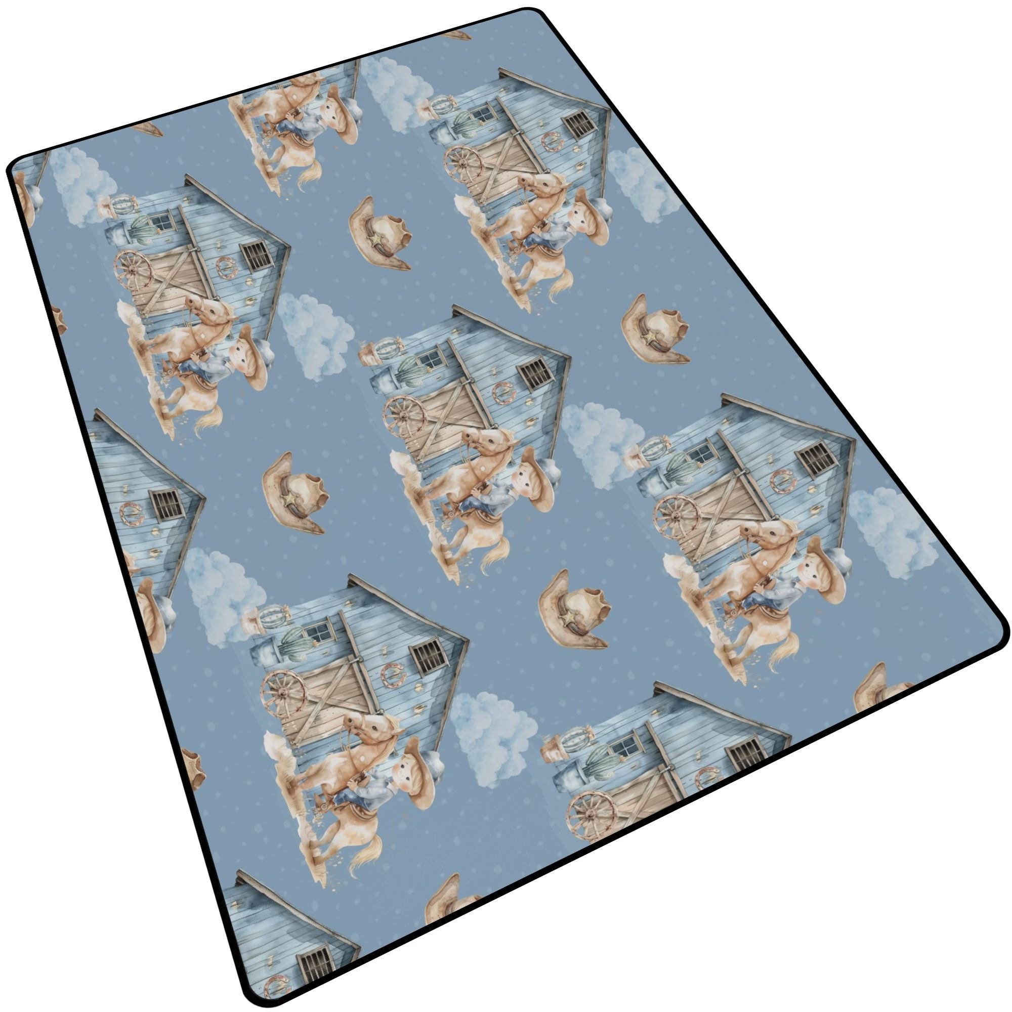 Cow & Barn Area Bedroom Rug