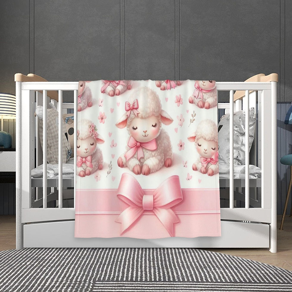 Lil Lambs Plush Baby Blanket