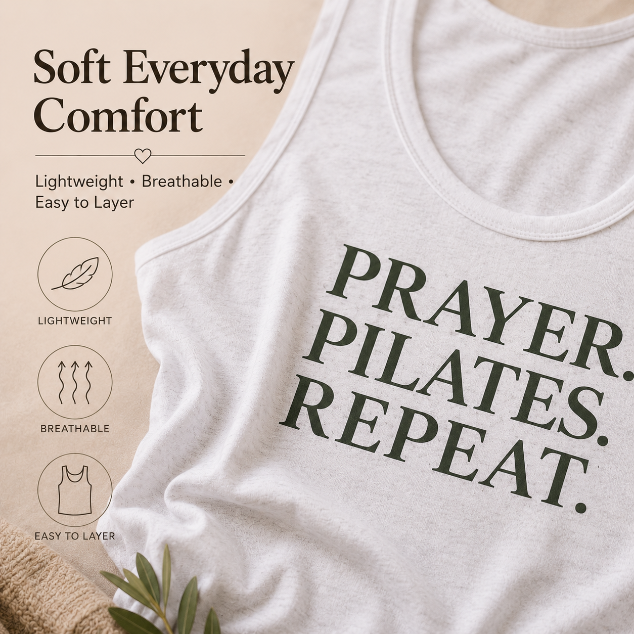 Prayer Pilates Repeat Tank Top