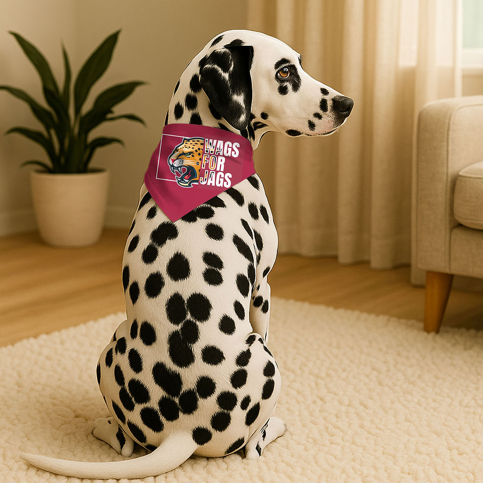Thumbnail: Wags for Jags Pet Bandana with collar