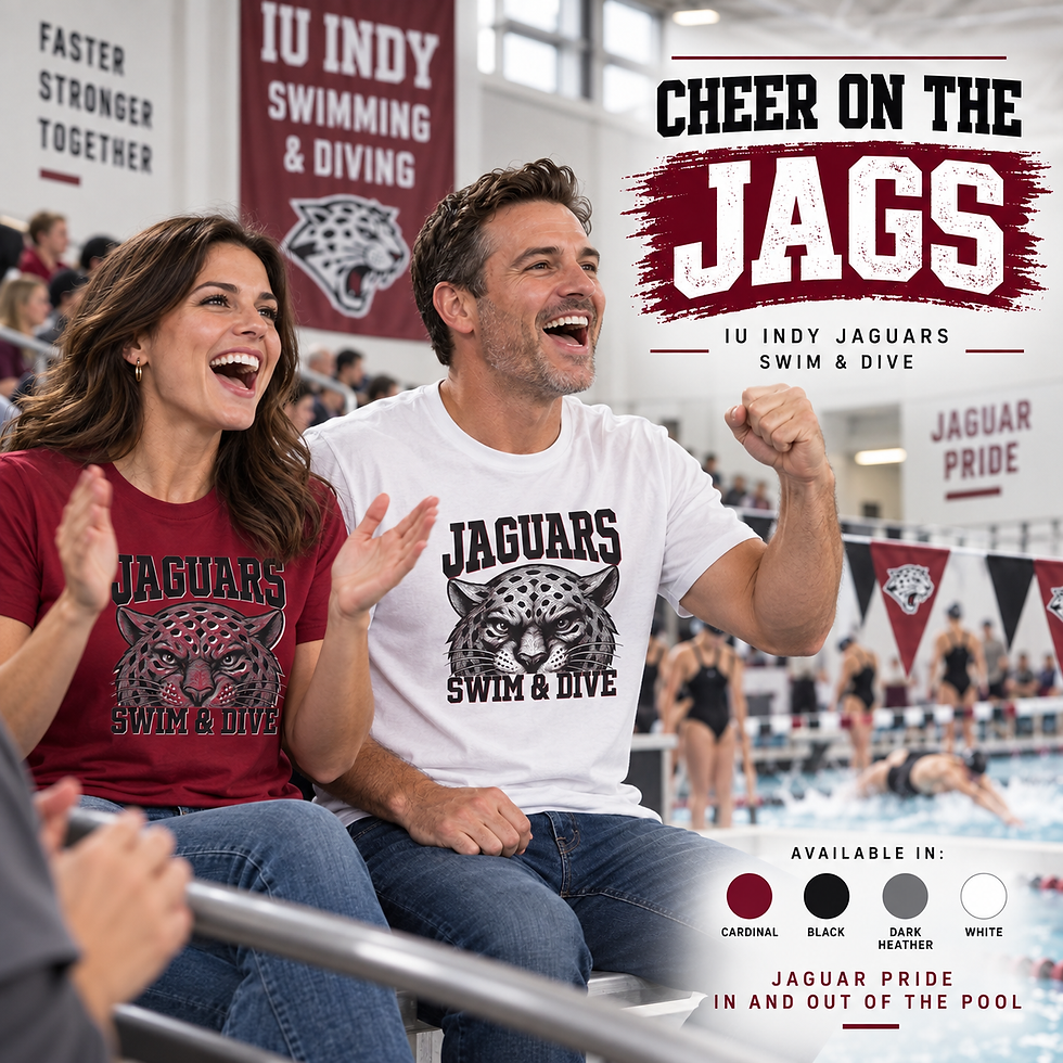 Thumbnail: IU Indy Jaguars Swim & Dive Tee – Personalized Gildan 64000 Team Shirt