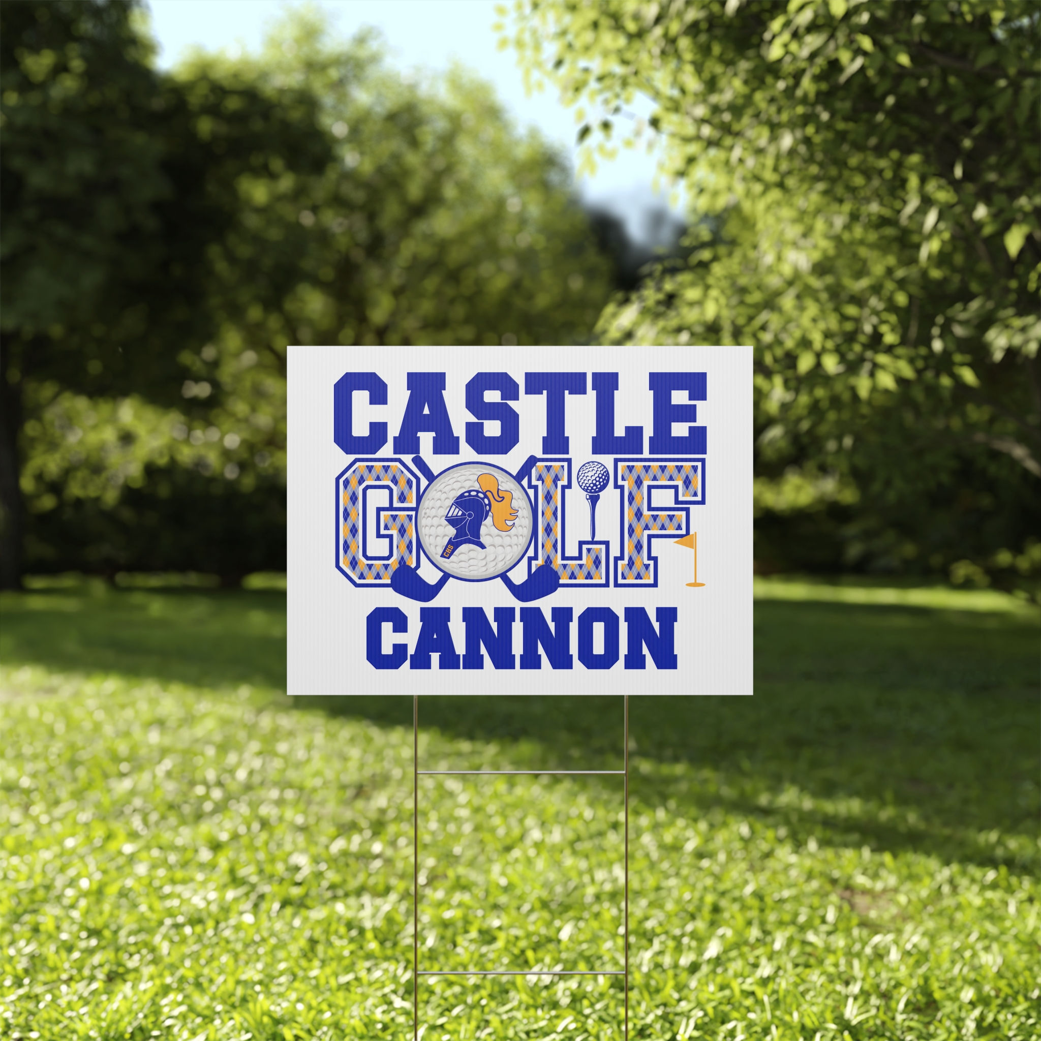 Castle Golf Yard Sign - Personalizable
