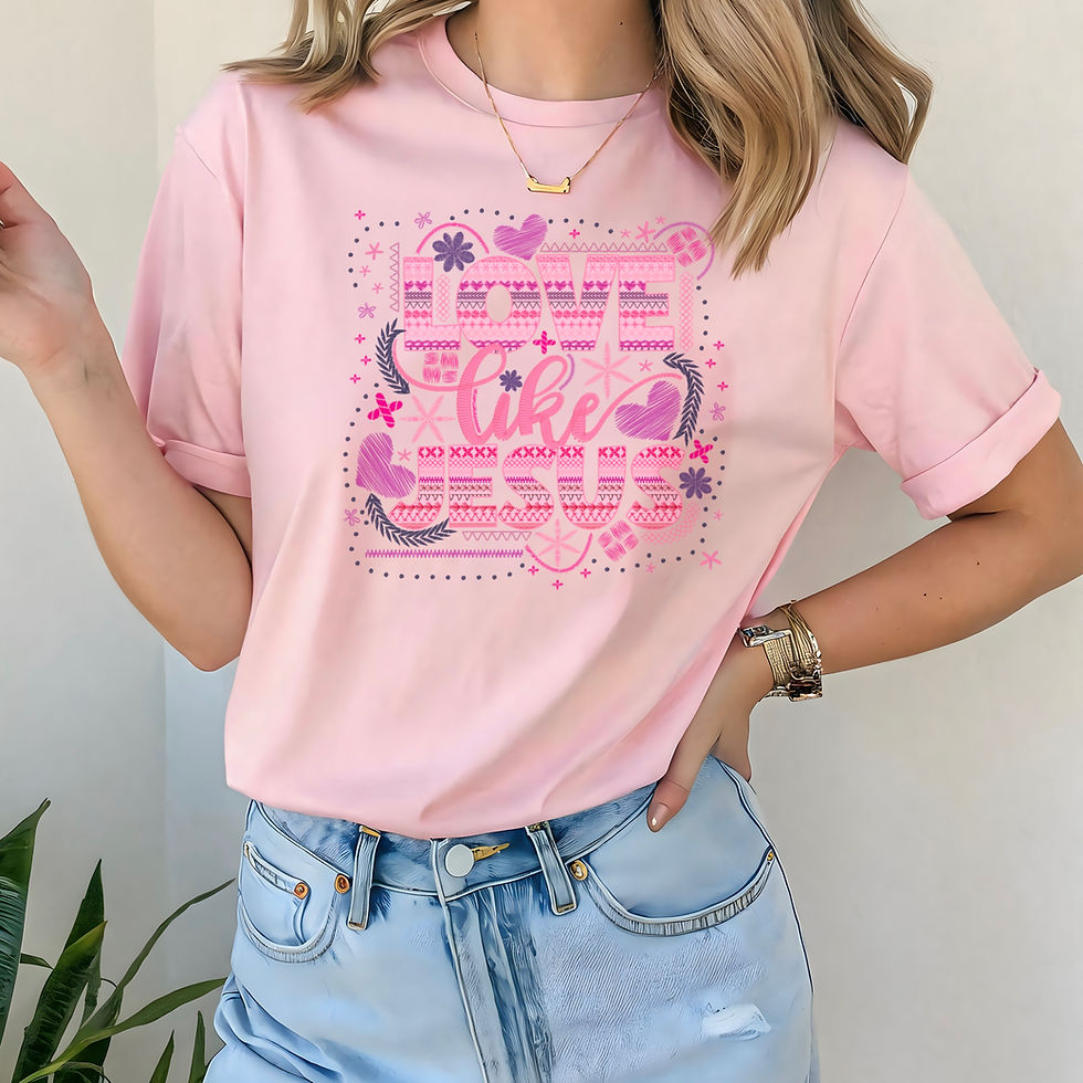 Thumbnail: Love Like Jesus T-Shirt — Comfort Colors Graphic T-shirt