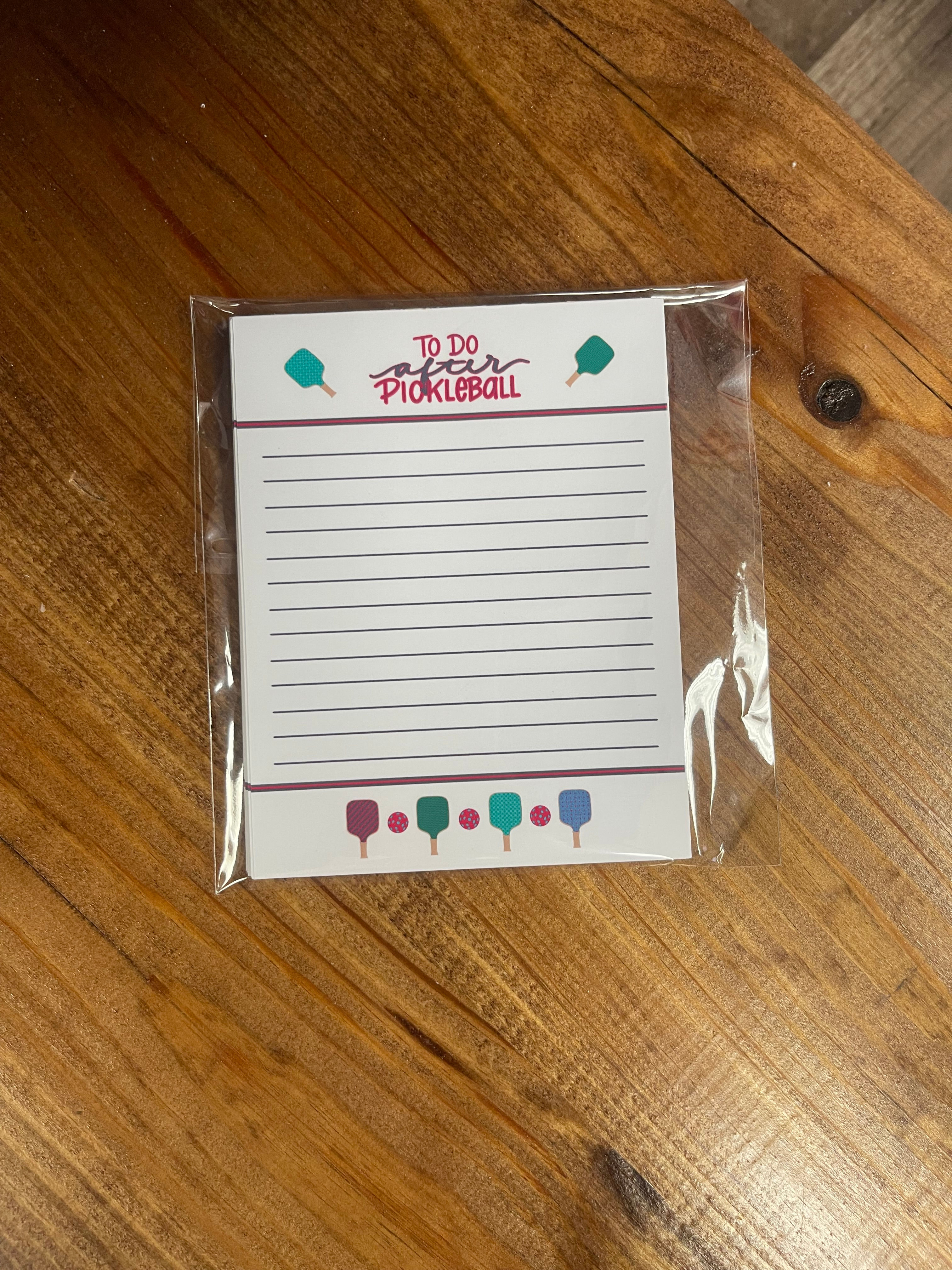“To Do After Pickleball” Notepad