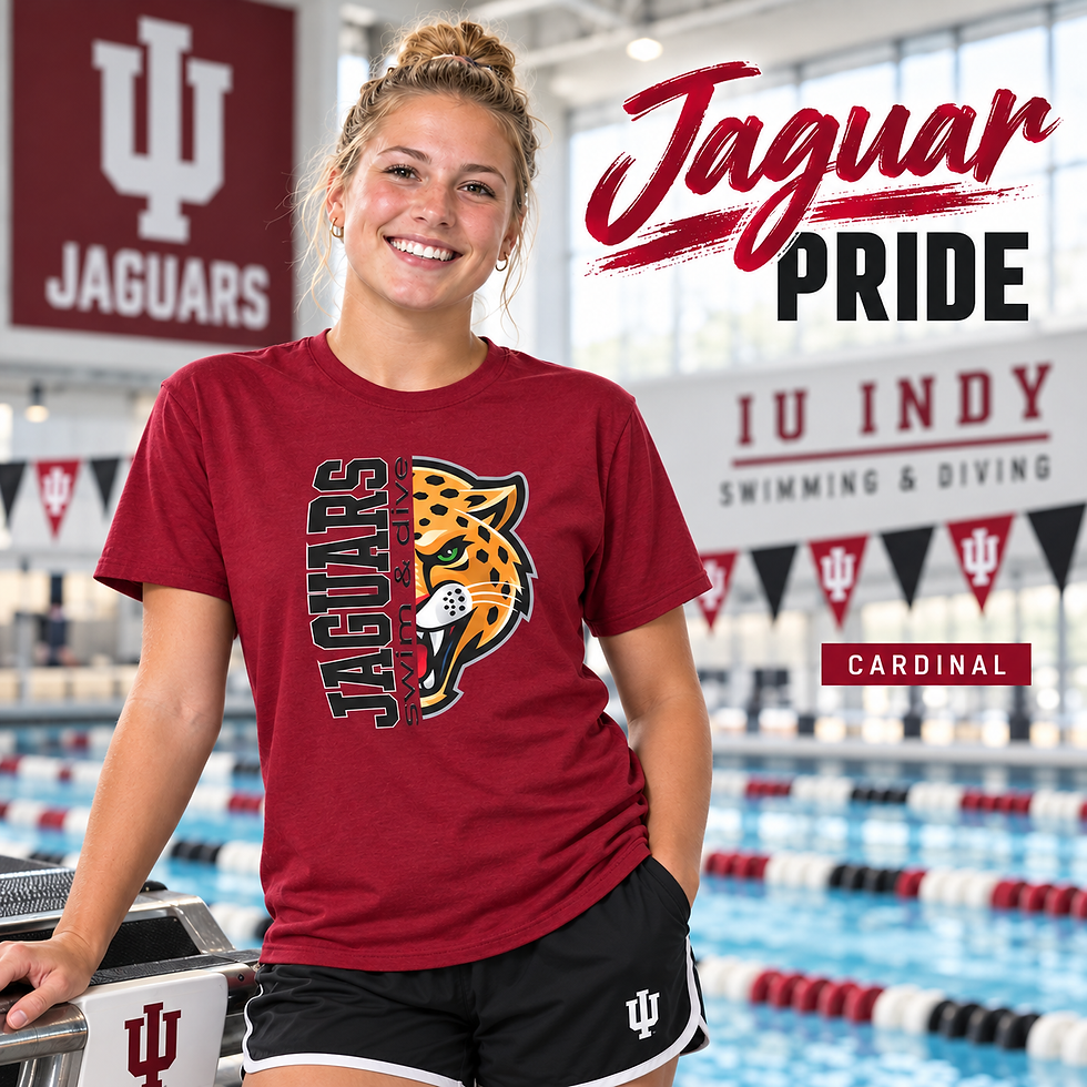 Thumbnail: IU Indy Jaguars Swimming & Diving Tee – Personalized Unisex Team Shirt