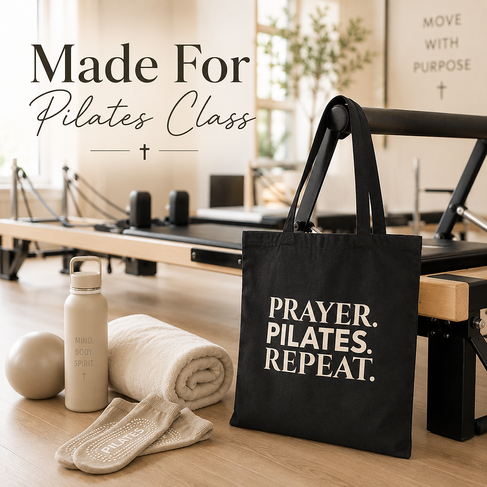Thumbnail: Prayer Pilates Repeat Tote Bag