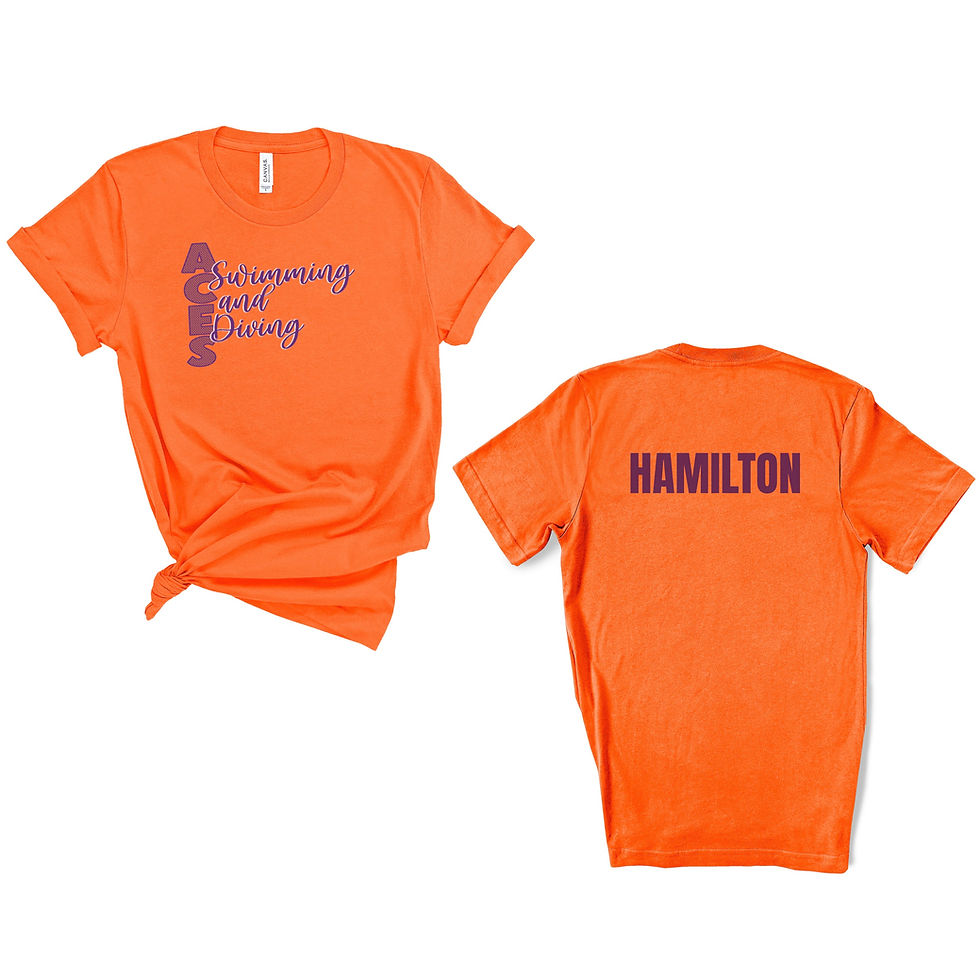 Thumbnail: Personalizable Aces Swimming and Diving Bella Canvas Unisex Tshirt