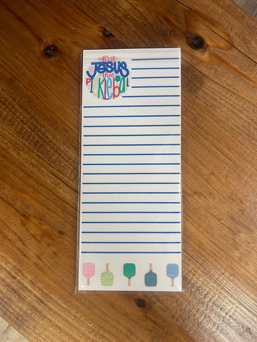 First Jesus Then Pickleball Notepad