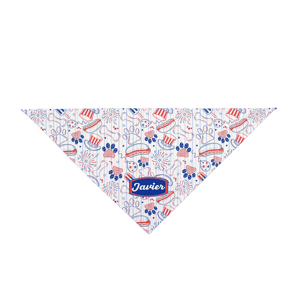 Thumbnail: Personalized Fourth of July Dog Bandana — Patriotic Pet Bandana with Custom Name
